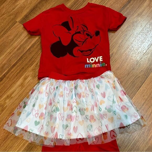 Minnie Mouse Toddler outfit - Red & white Size 3T - Picture 1 of 6